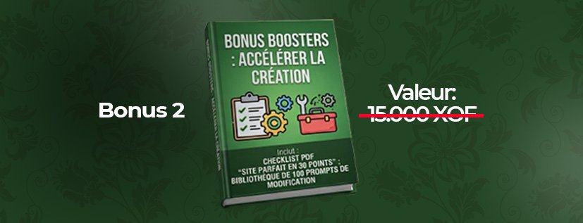 Visuel Bonus 2: Bonus Boosters accélérer la création