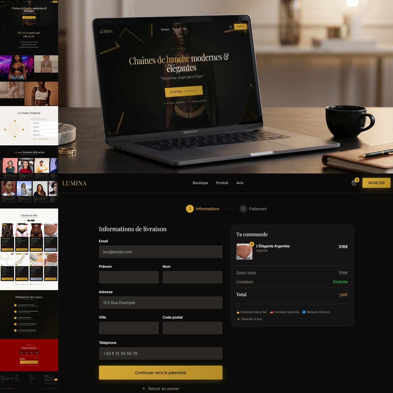 Site agence CP Design réalisé avec l'IA